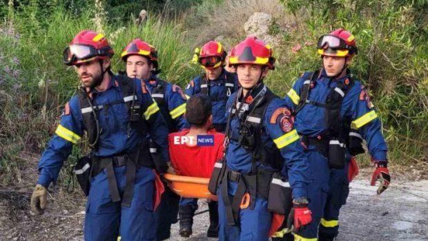 Κέρκυρα: Απεγκλωβισμός εργάτη από δύσβατη χαράδρα στον Κοντογιαλό