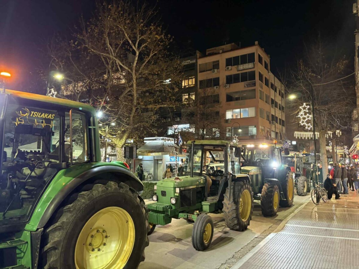 Στο κέντρο της Λάρισας σήμερα τα τρακτέρ
